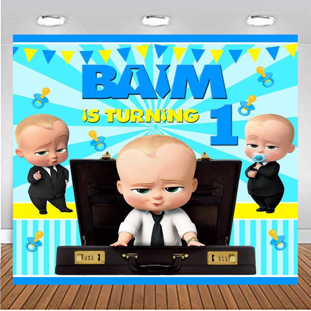 Baby Boss Backdrop Birthday / Flexi Banner Birthday / Hiasan Dinding Ulang Tahun