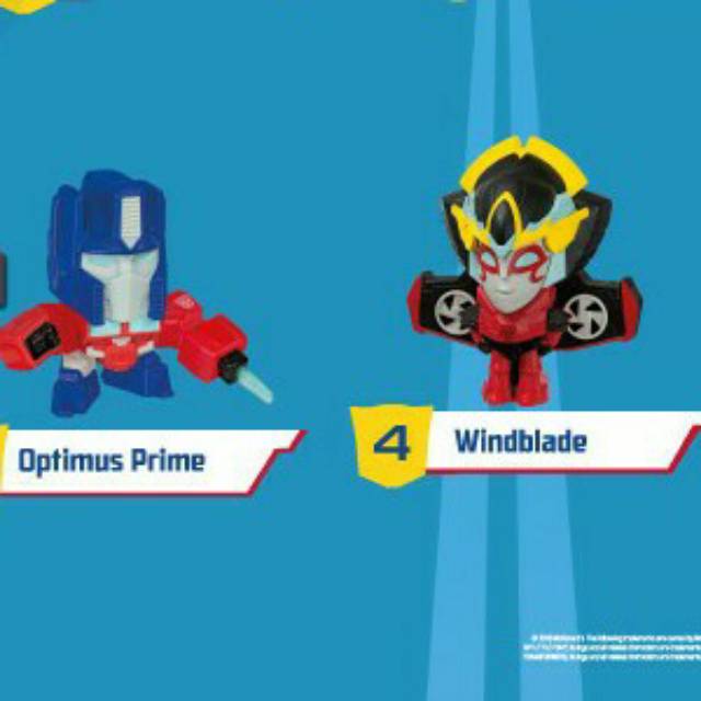 happy meals transformers optimus prime atau windblade mcd mcdonalds 2018