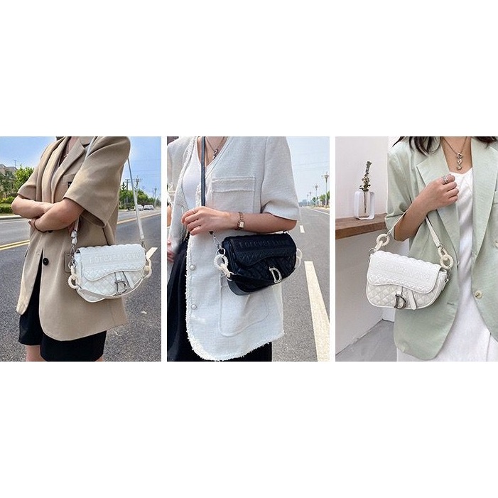 TASHAPPY EL 5897 Tas SELEMPANG Saddle Bag Model Simple Wanita Ada 2 Tali Kekinian supplier tas import