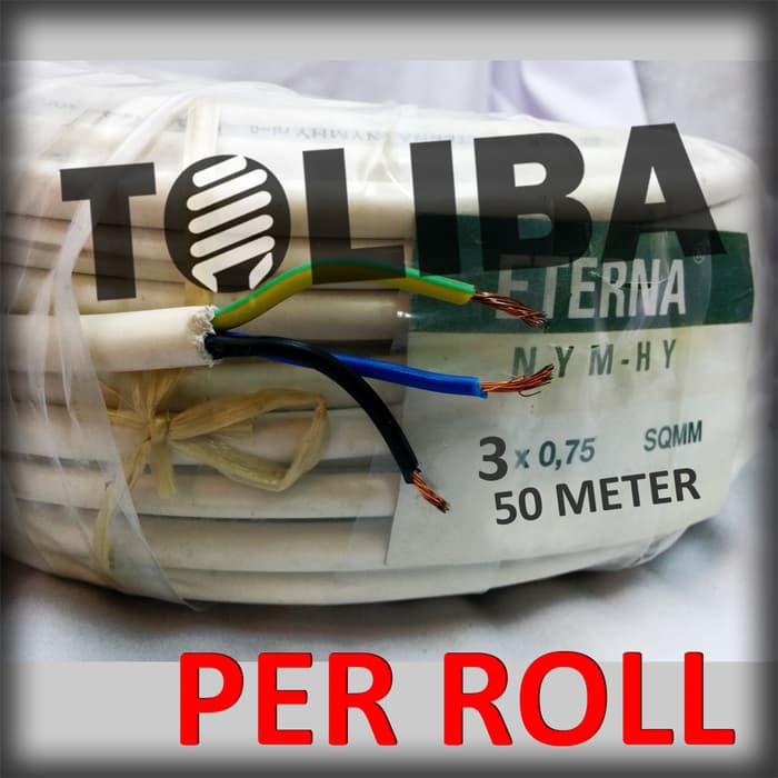 kabel eterna nymhy 3x0.75 3x0,75 kabel serabut isi 3 / kabel roll 50meter 50 meter 50m sni