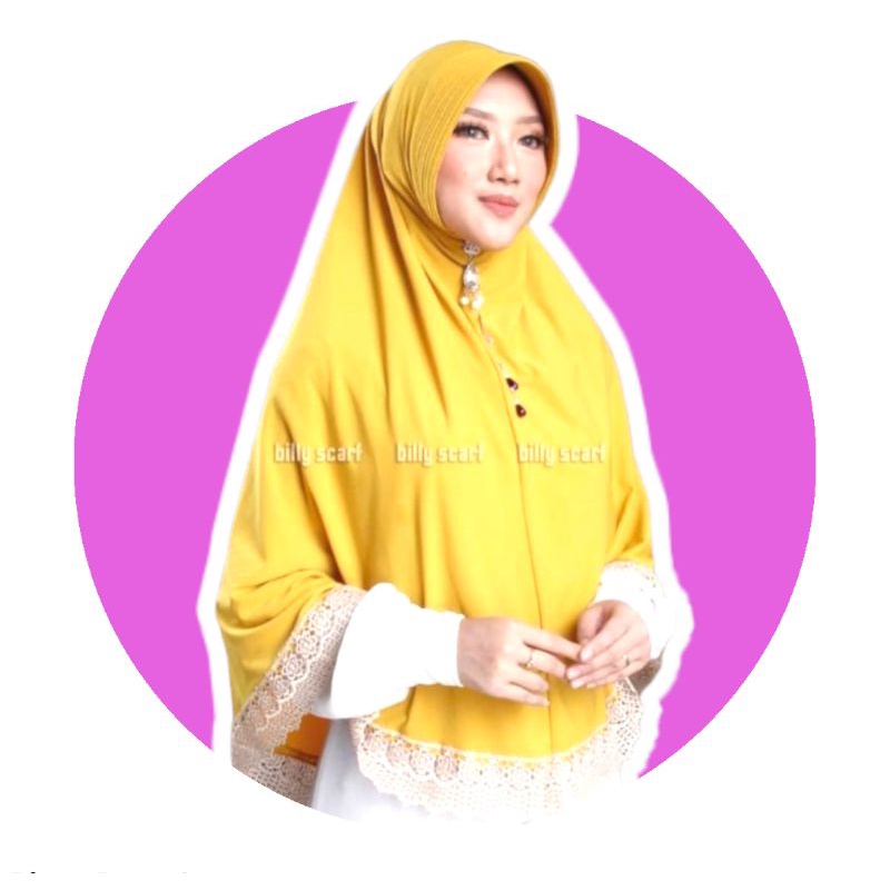 RENDA PRADA JUMBO•• jilbab jumbo• Bergo jumbo•Hijab instan jersey renda Syari
