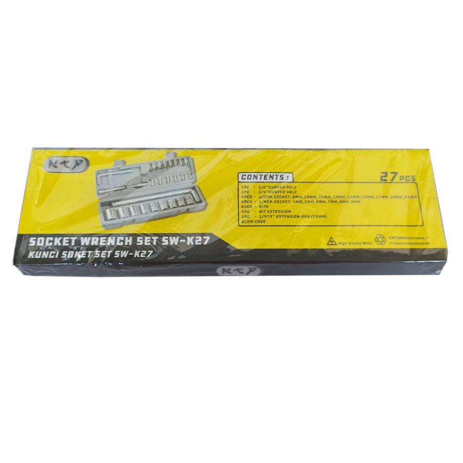 KENMASTER KUNCI SHOCK SET 27 PCS kunci shocket Kenmaster