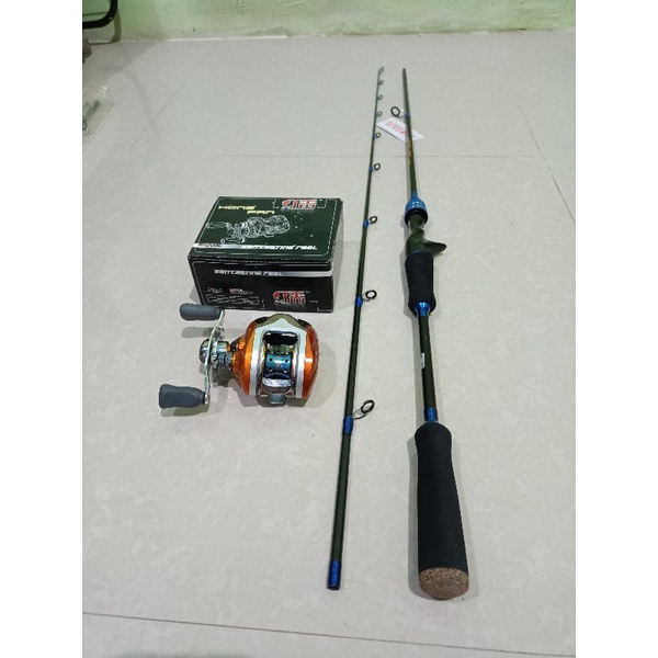 set alat pancing joran dan reel super bagus