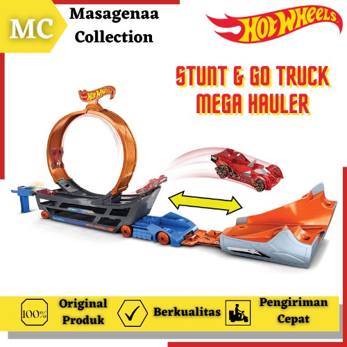 Mainan Lintasan Jalanan Arena Trek Hot Wheels Hotwheels Hotwheel Track Loop Truck Hauler Trailer Ori