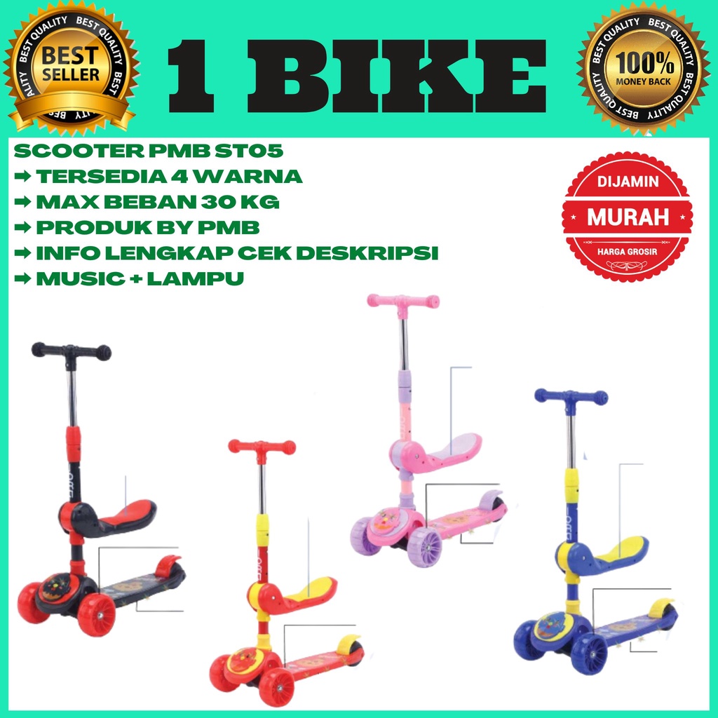 Sekuter Skuter Scooter IORA by PMB ST05 scooter anak dan dewasa termurah