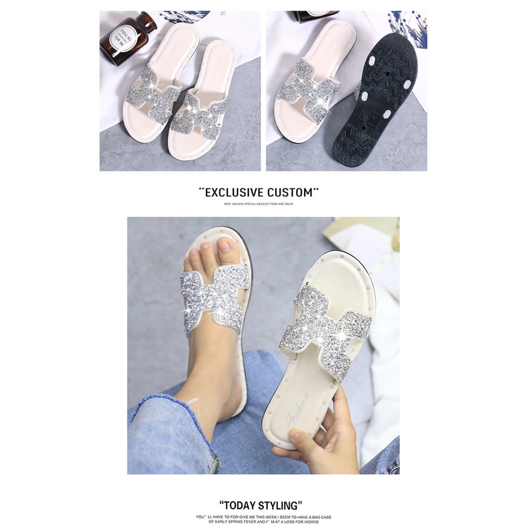 SANDAL WANITA FLIP Sandal Slop Blink-Blink Style Women Trendy EF17 SANDAL SLIP WANITA MANIK SANDAL JALAN