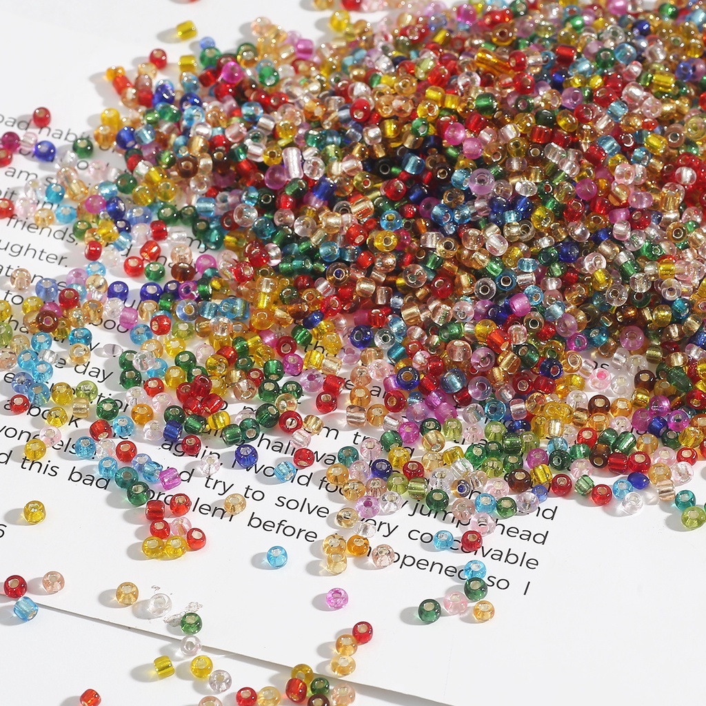 2mm 3mm Pesona Czech Glass Seed Beads Longgar Spacer Beads Untuk Membuat Perhiasan DIY Gelang Kalung