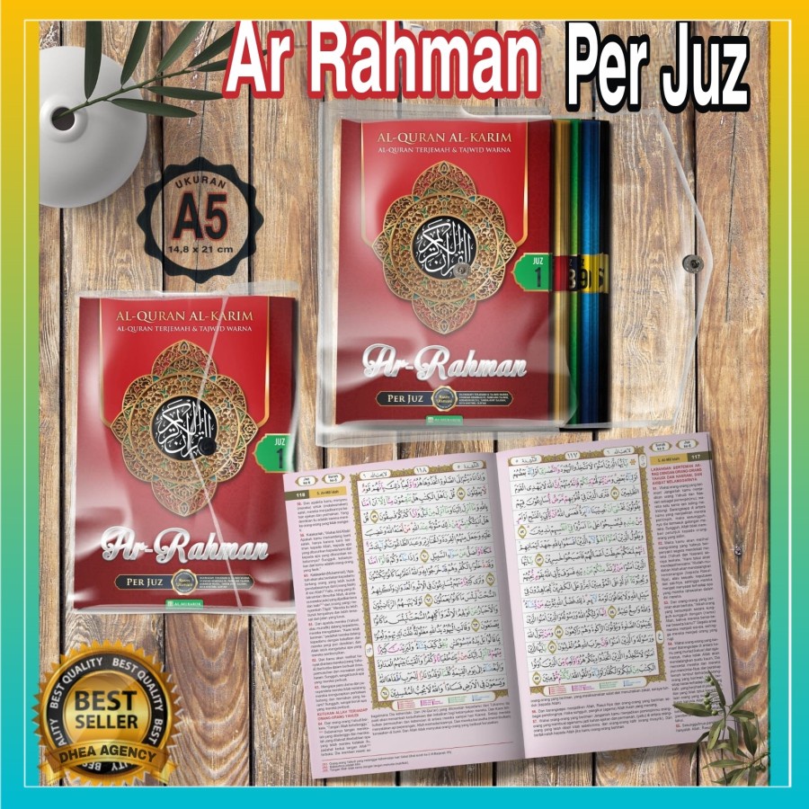 Al Quran Per Juz Terjemah Tajwid Ar-Rahman A5 Al-Quran PerJuz Terjemah Arrahman