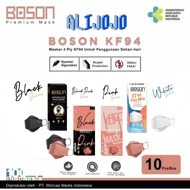 BOSON Masker KF94 Premium 4 Ply Isi 10 Pcs