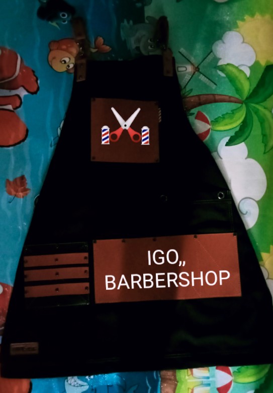 Full Apron Kanvas & High Quality Syntetic For Barberman,barbershop,barista Model Tali Silang