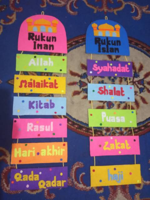 Dinding Islam Hiasan Dinding Rukun Islam Shopee Indonesia