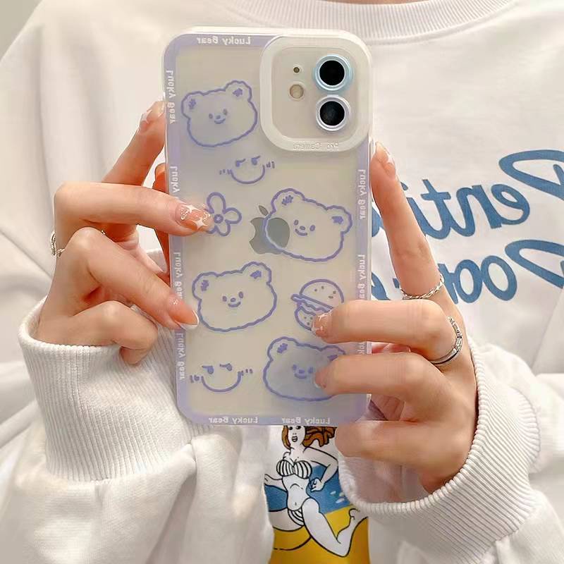 Soft case Silikon Transparan 13pro 13prm Motif Mata Kartun Untuk iphone 11 12pro max 7plus 8plus Xr XS max Xr 11 11promax 8plus 7se-20 7plus