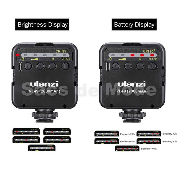 ULANZI VL49 LED  Lampu Studio Video Light VL 49 / 2nd Gen W49 W 49
