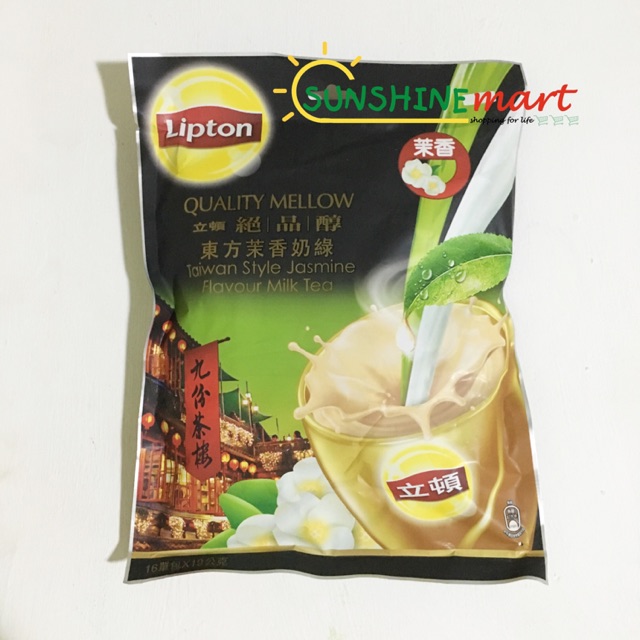 

LIPTON QUALITY MELLOW TAIWAN STYLE JASMINE MILK TEA. TEH SUSU/TEH TARIK/TEH JASMINE/ASLI TAIWAN