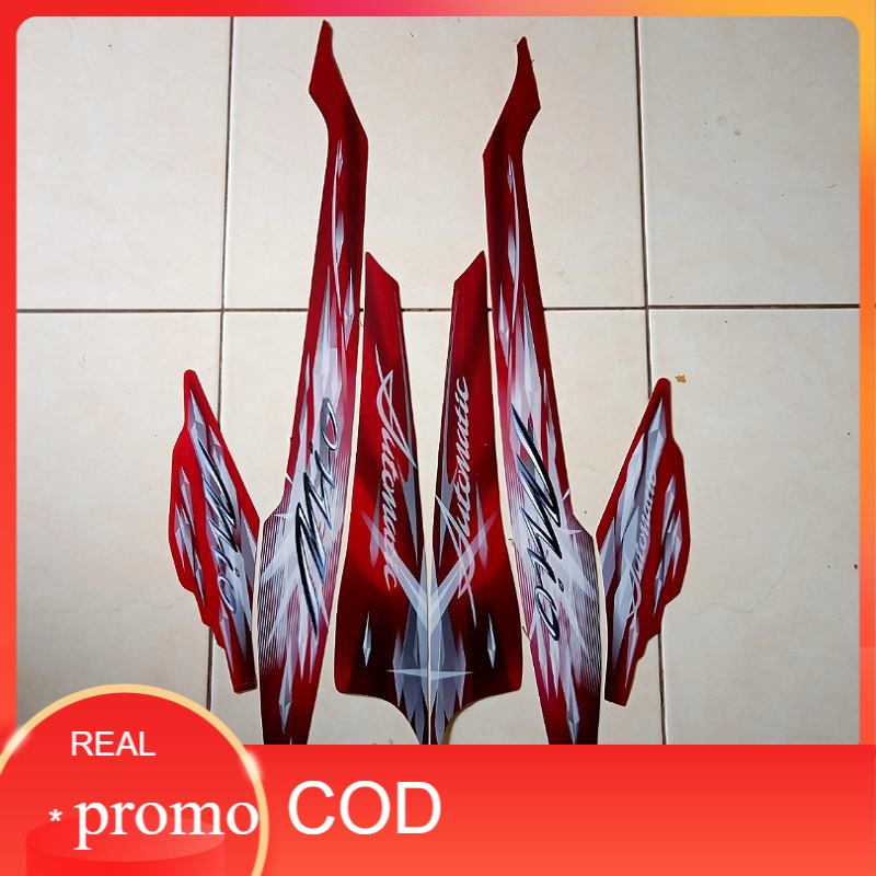 stiker striping motor mio sporty 2009 merah