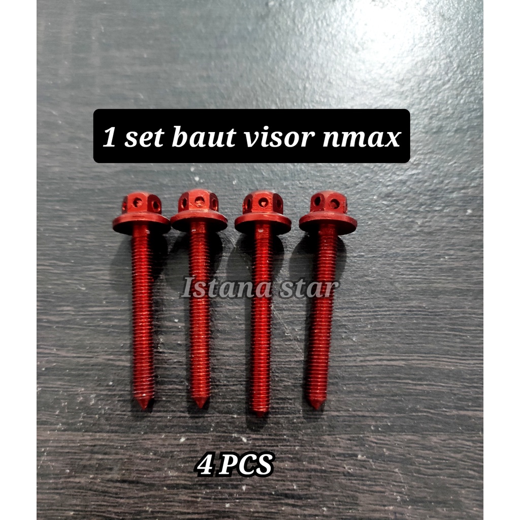 BAUT VISOR PANJANG/BAUD VISOR NMAX LEXY BAUT VISOR NMAX VARIASI HARGA 4 BAUT