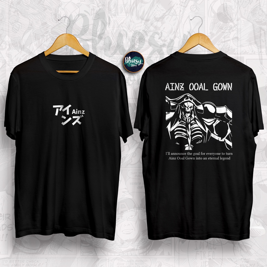 Kaos ANIME OVERLORD AINZ SAMA NECROMANCER AINZ OOAL GOWN / BAJU ANIME OVERLORD SASUGA AINZ-SAMA BLUESY CLOTH