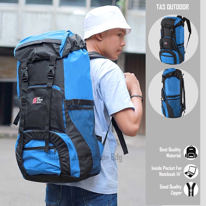 Tas Gunung 60 Liter Ransel Keril 60L Biru 117