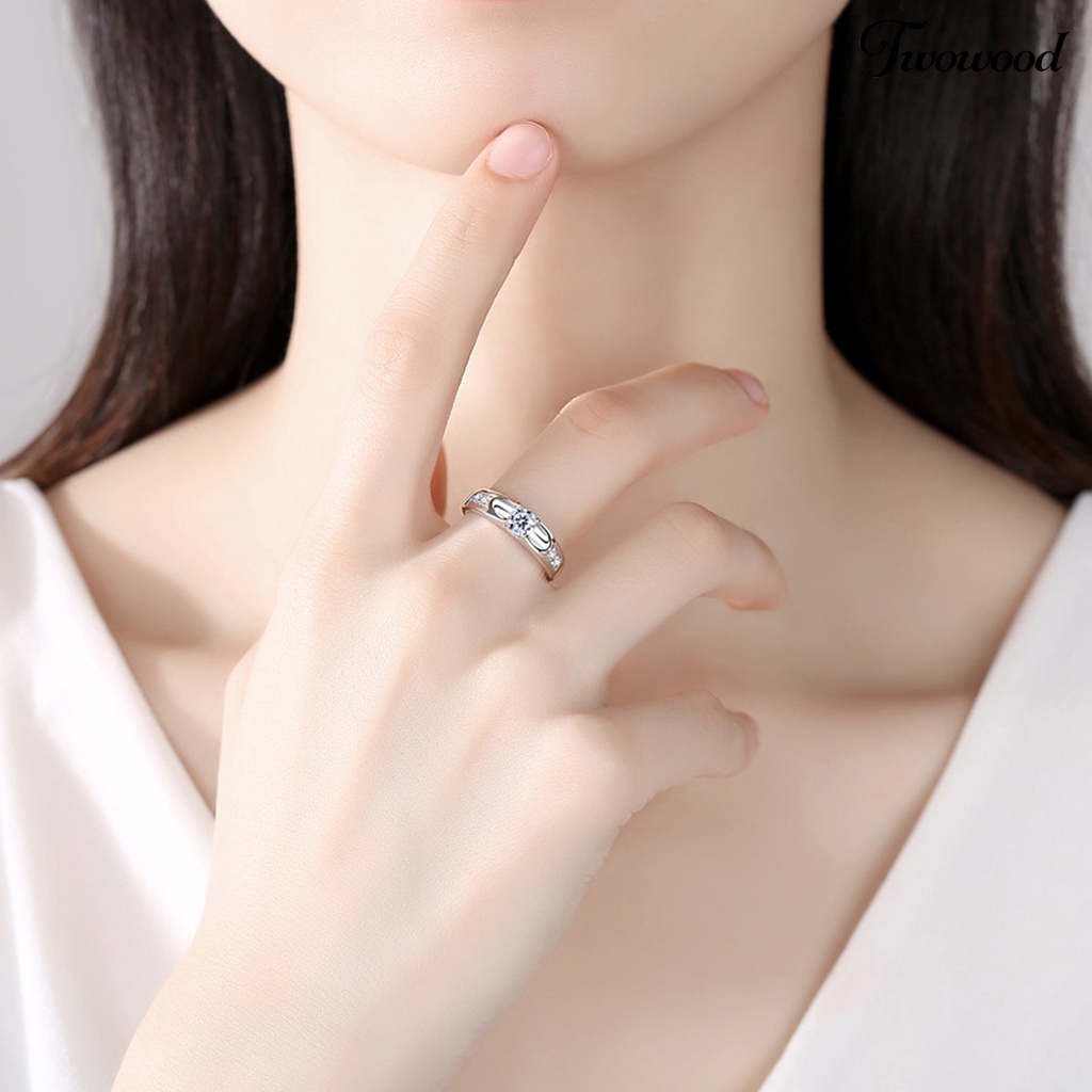 Cincin Berlian Imitasi Bahan Tembaga Untuk Wanita