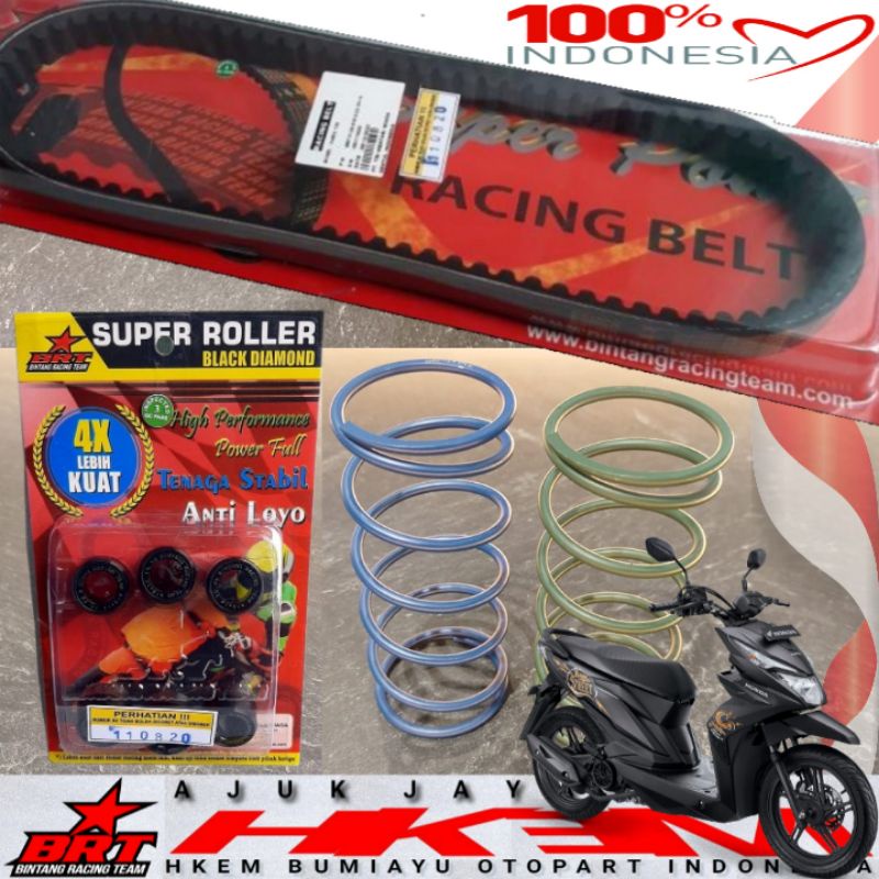 BRT ORIGINAL INDONESIA PERCVT BRT BEAT ESP K44 ROLLER RACING BRT BEAT FI VANBELT RACING BELT SCOOPY 