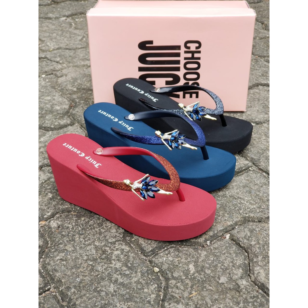 Juicy Couture Sandal Wedges dan Flat for women Aneka Pin