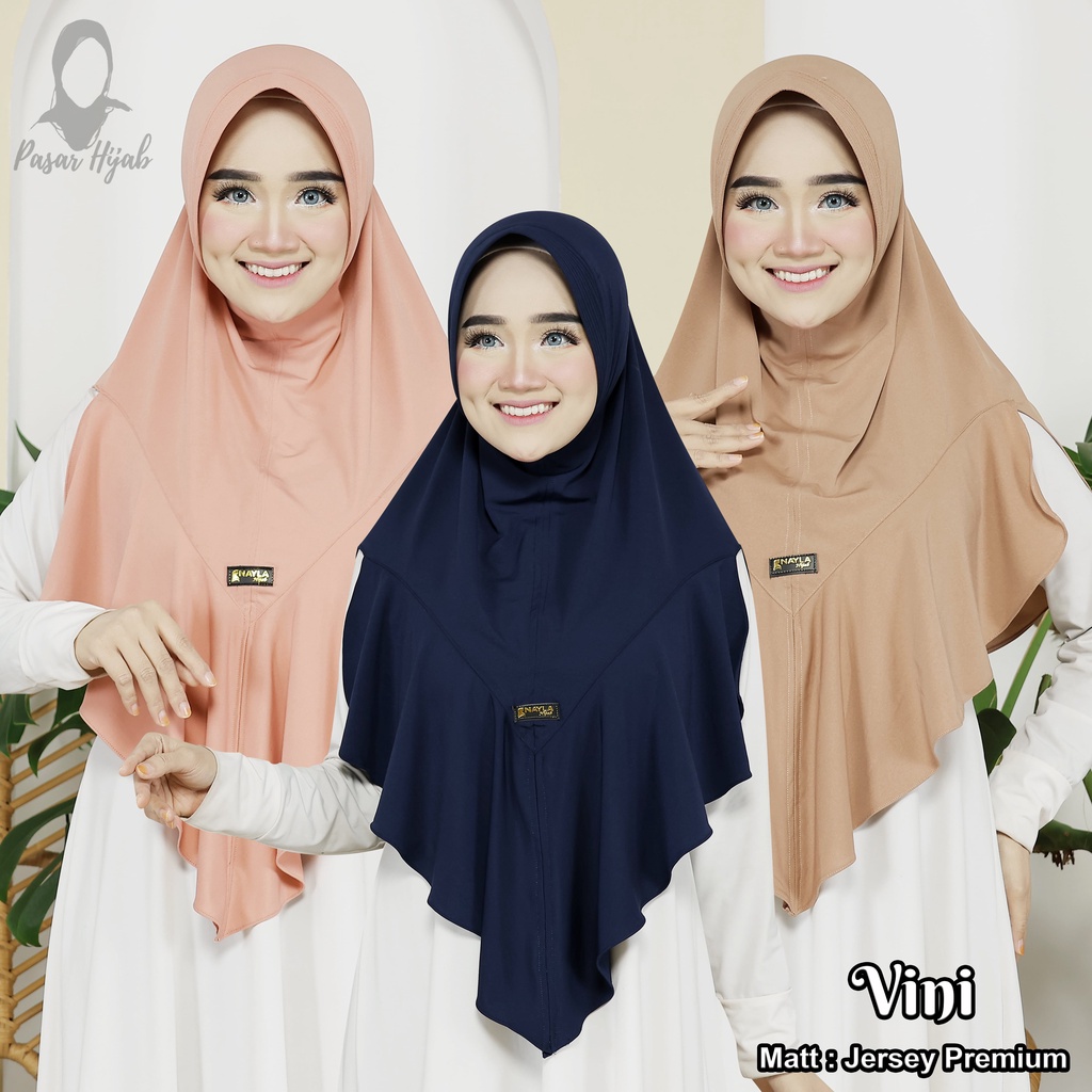 Kerudung Instan Jersey Model Vini Jilbab Instan Jersey Super Premium Hijab Bergo Terbaru Pasar Hija'b