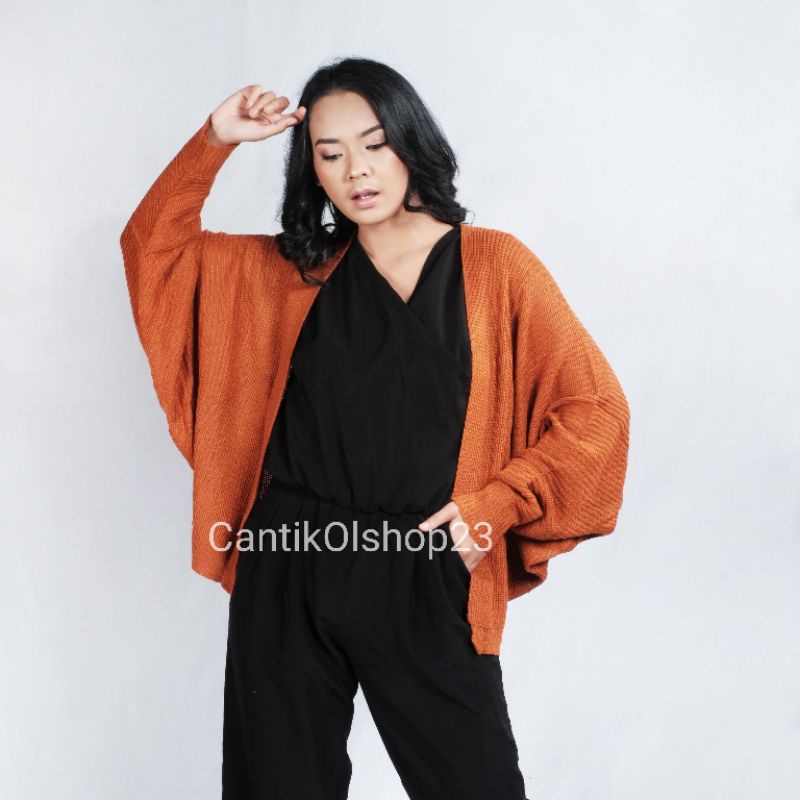 Cardigan Batwing Rajut wanita Oversize Premium TEBAL