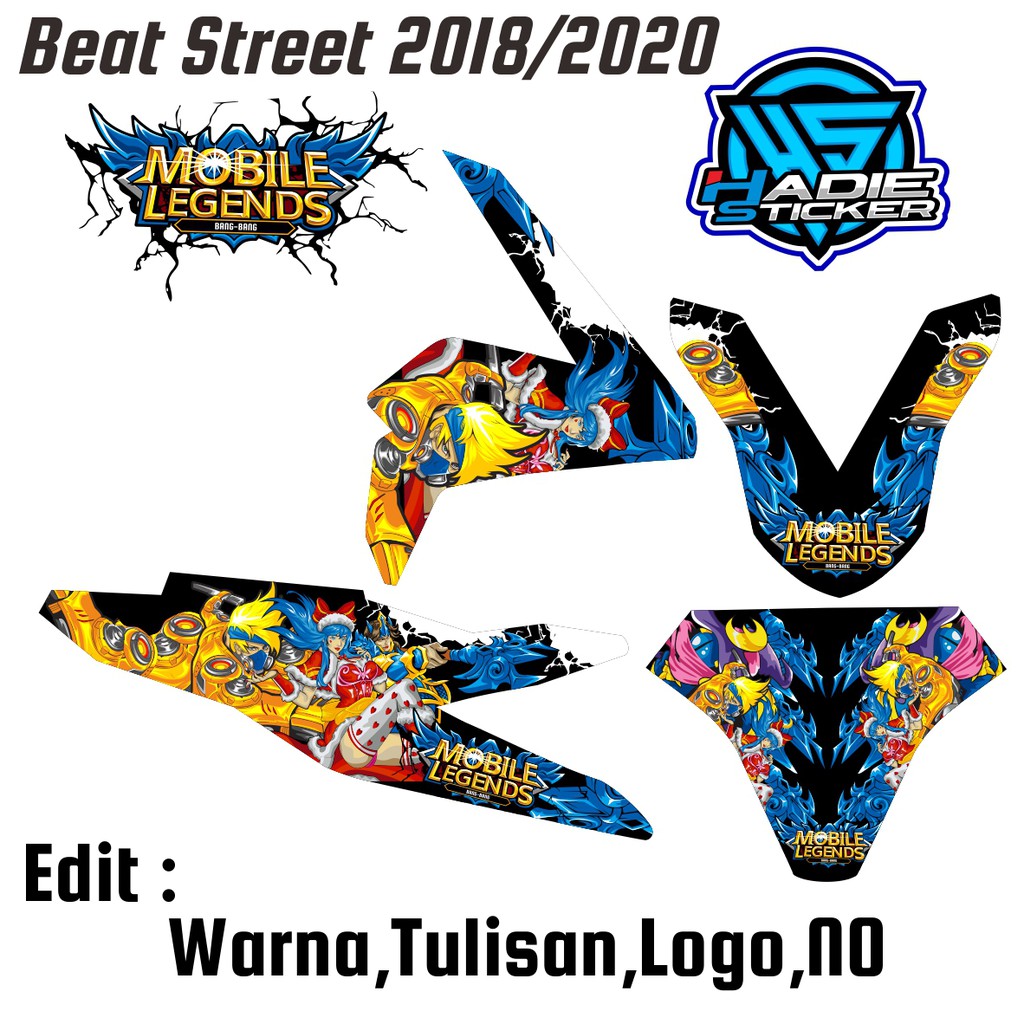 Sticker Decal Beat street 2018-2020/mobile legend