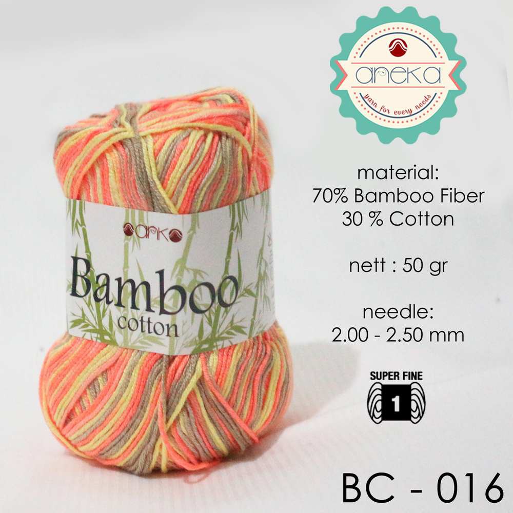 Benang Rajut Katun Bambu / Bamboo Cotton Yarn 3 - 016