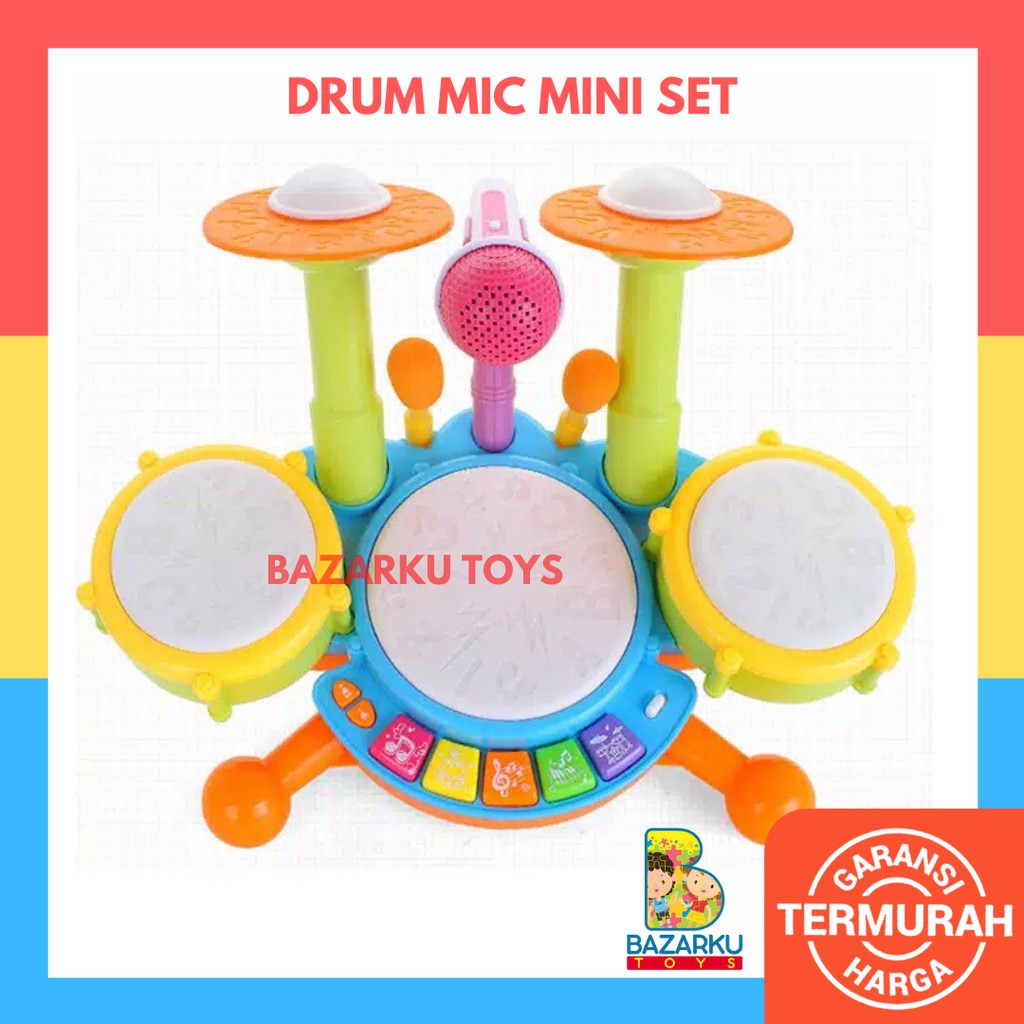  Mainan  Musik Drum Mini Set Drum Anak Alat Musik Anak 