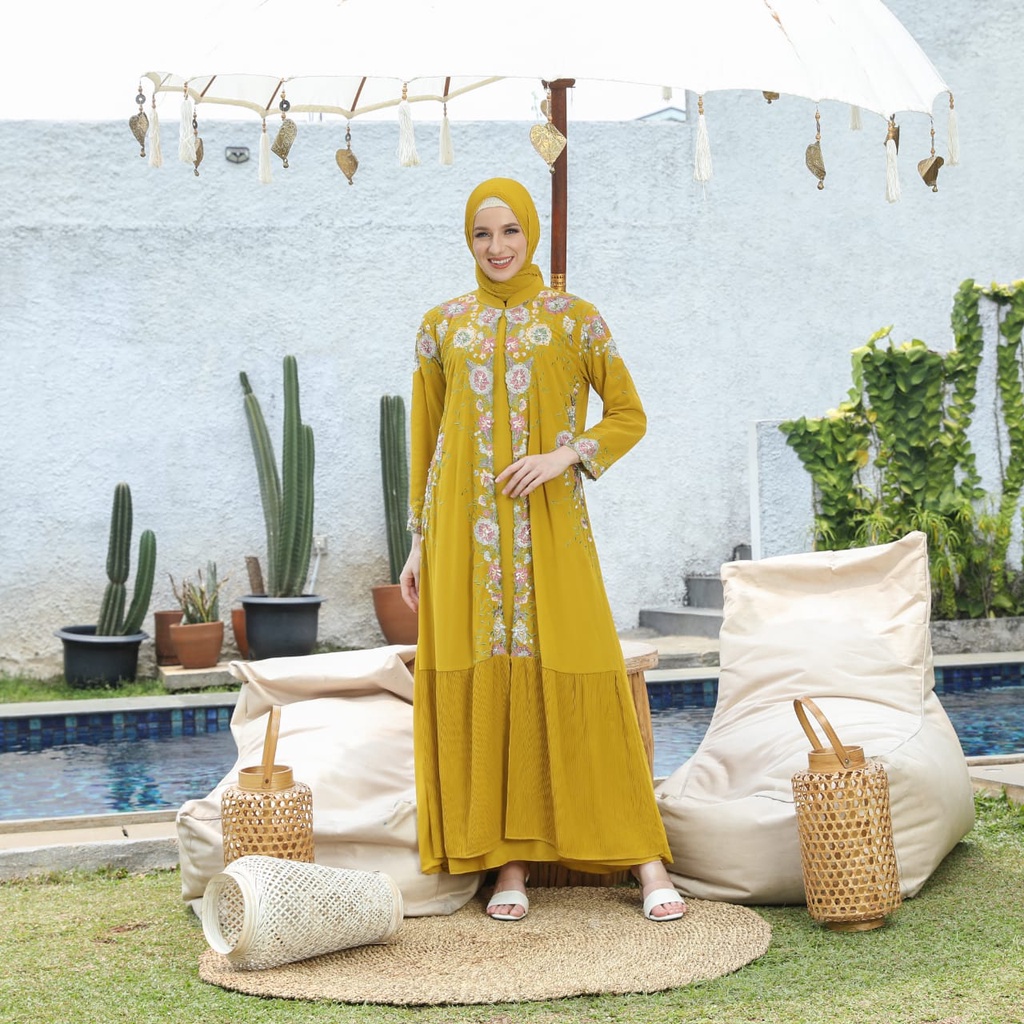 ( TERLARIS )  DRESS KAFTAN Kebaya Pesta MODERN DINA / KAFTAN Pesta Jannah / kebaya pesta/ kebaya Wis