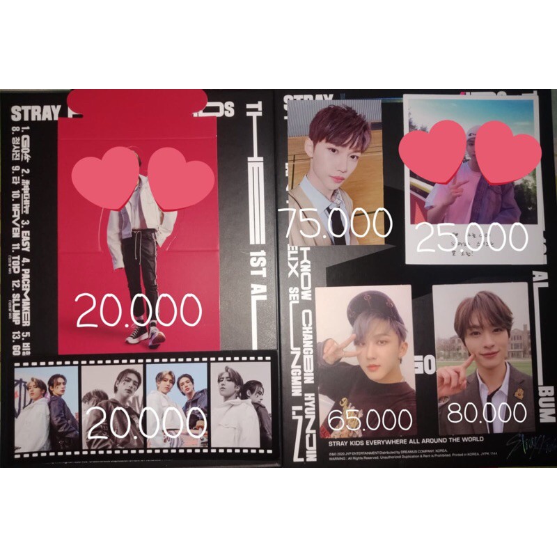 STRAY KIDS PHOTOCARD OFFICIAL - GO ALBUM VOL 1 LIMITED EDITION (PC Felix Changbin Leeknow)