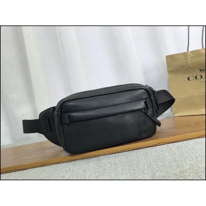 Termurah Tas Coach Edge Belt Bag Graham Signature Black / Coach Selempang Pria