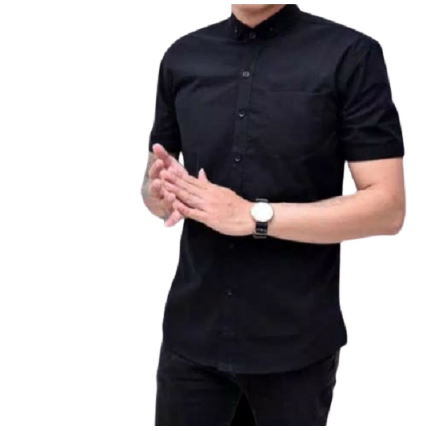 Baju Pria Baju Kemeja Cowok Lengan Pendek Baju Pria Distro Kemeja Kasual Jumbo Big Size Kerja Kantor Hem Pria Polos Hitam Putih Baju Cowok Keren Kekinian Atasan Pria Dewasa Import Kemko Laki Laki  Baju Laki Laki Dewasa