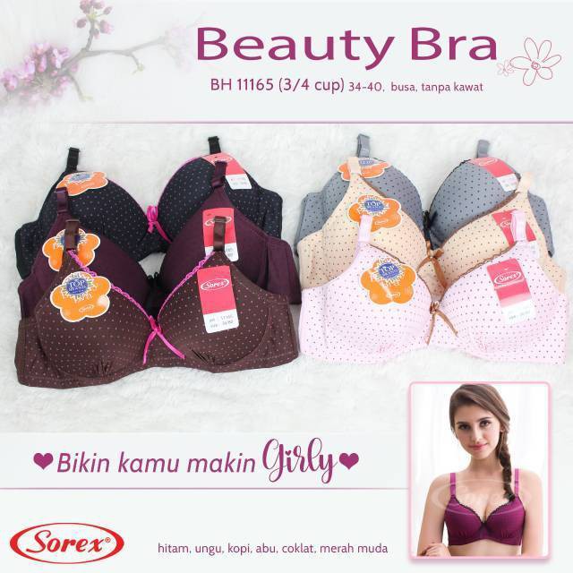 babybear BH Sorex 11165  Bra Tanpa Kawat Busa Tipis