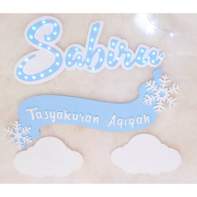 

Tambahan lampu nama styrofoam