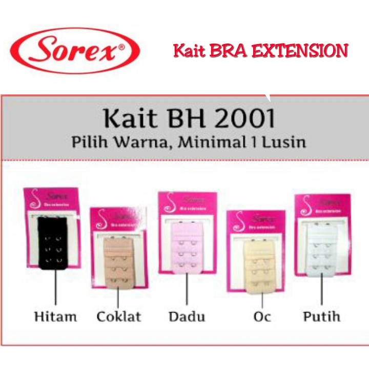 Kait Sambungan Bra Wanita Kait Bh Cewek Extension Kait 2 3 4 Cream Dan Hitam