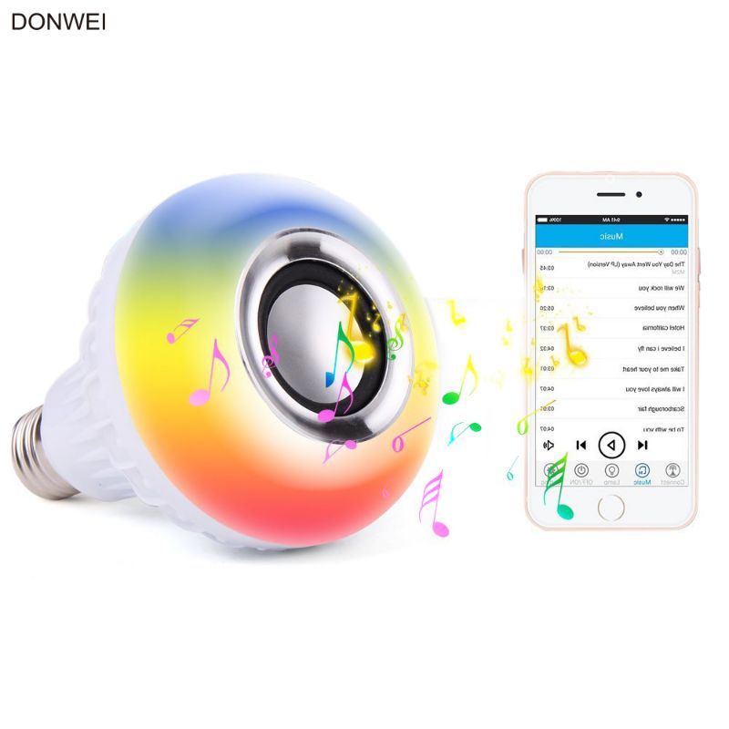 LAMPU LED RGB DENGAN BLUETOOTH SPEAKER SMART LIGHT BULB