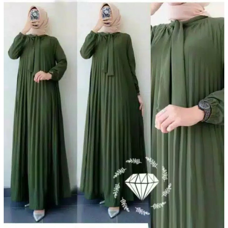 Gamis Plisket terlaris best seller