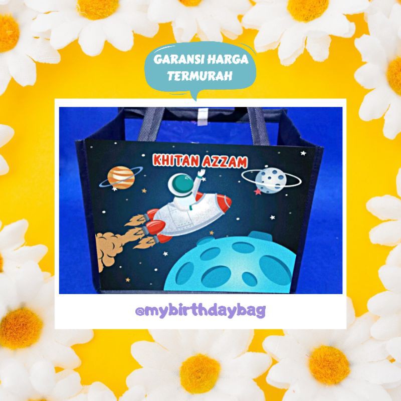 

Goodie bag ulang tahun anak tas ultah anak tas termurah terlaris tas ultah astronot luar angkasa