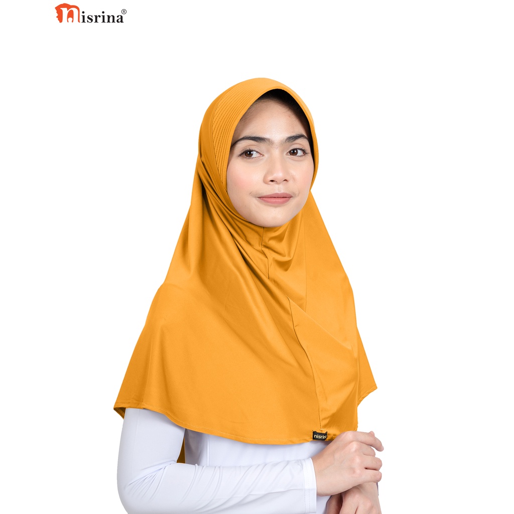 Nisrina Fashion Muslim Jilbab Instan Polos Citra Narurita-Kuning Kunyit