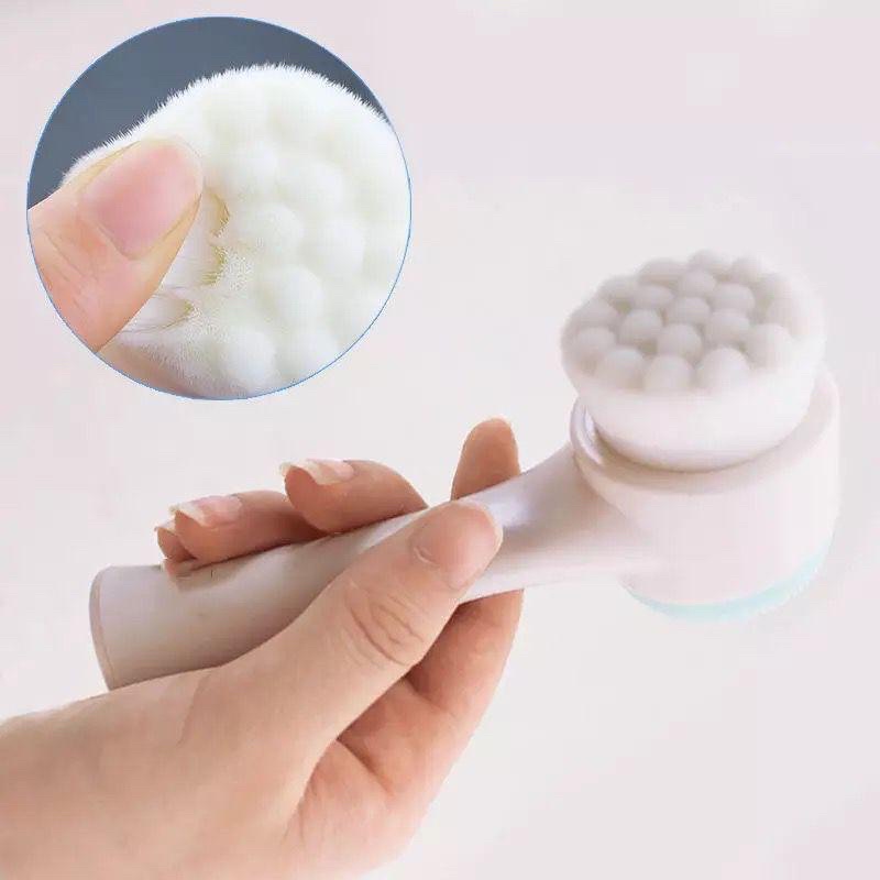 ALAT CUCI MUKA / SIKAT PEMBERSIH WAJAH SILIKON 2 SISI / FACIAL BRUSH CLEANSING SILICONE JRW0082