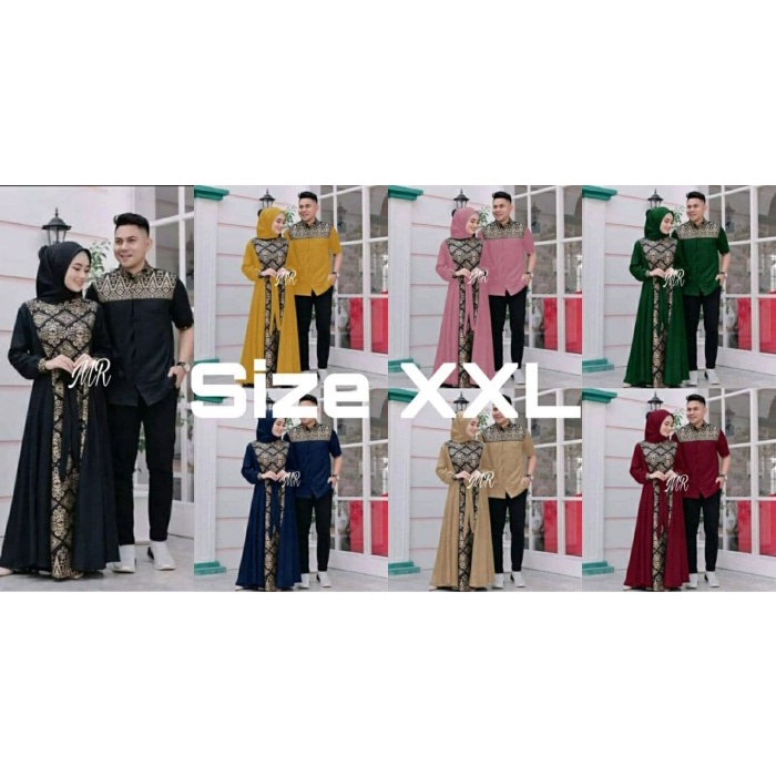 J13 Batik Couple Ansyah Jumbo SIZE L-XXL - Baju Kondangan Pasangan Big