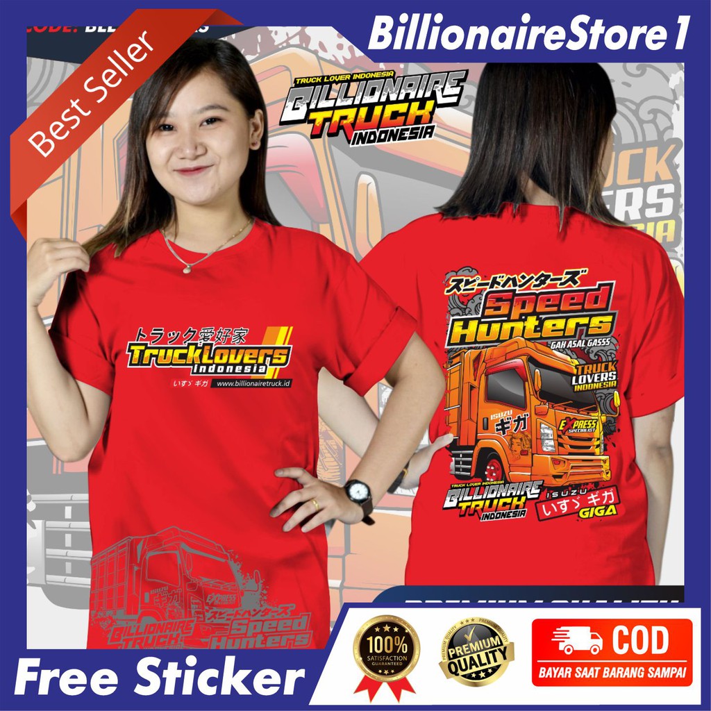 Kaos Truck Hunters BILLIONAIRE TRUCK INDONESIA