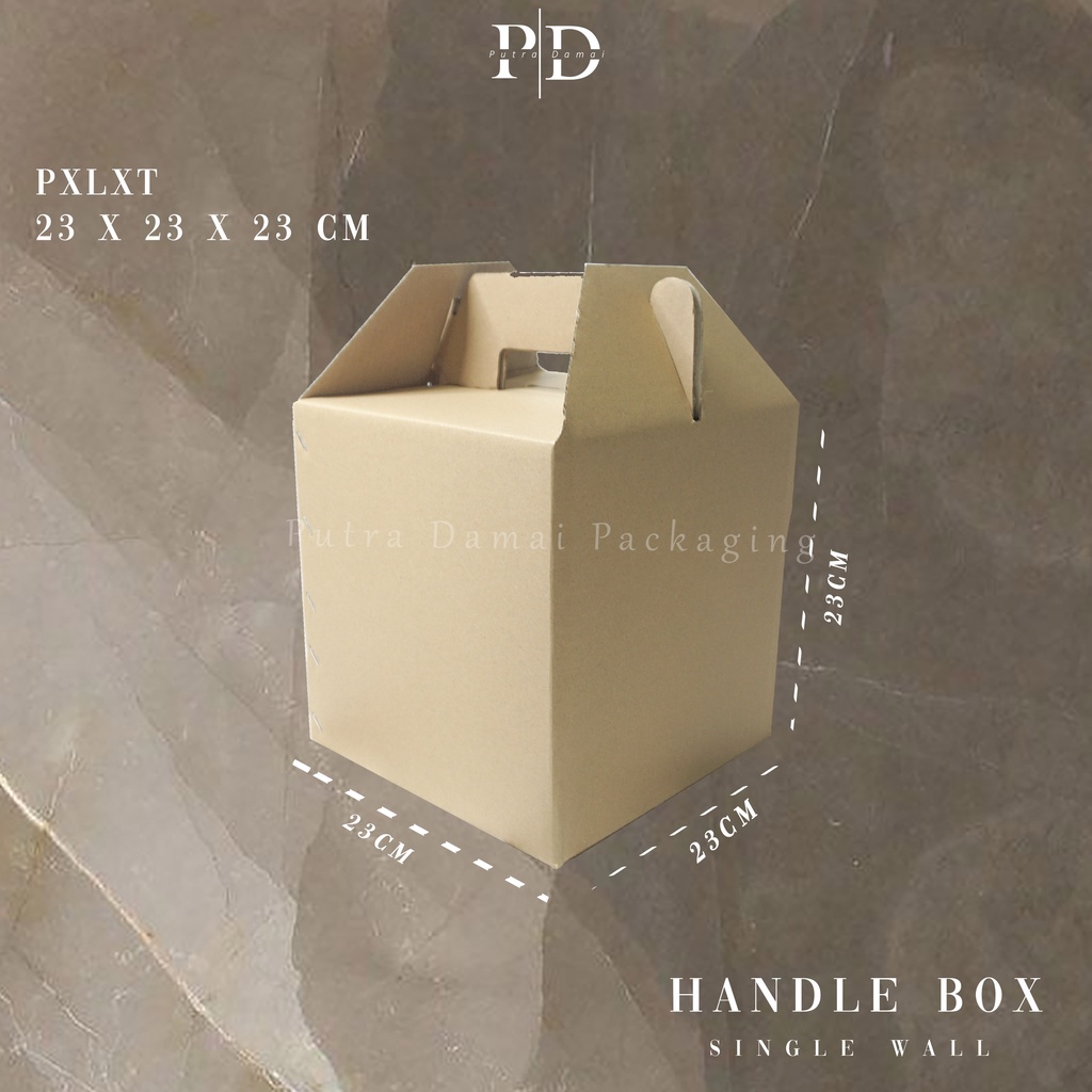 

KARDUS / BOX TAS HANDLE BOX UKURAN 23 x 23 x 23