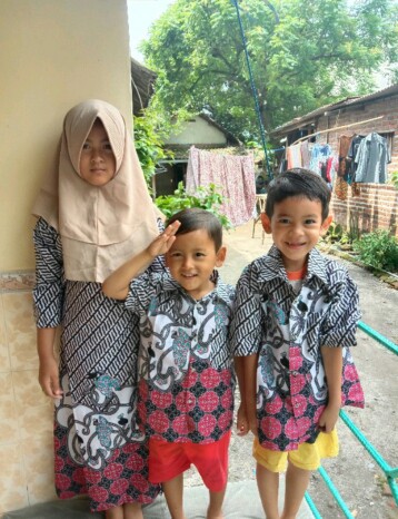 Promo Batik Couple Keluarga Sarimbit Sania Ruffle Batik Ori Ndoro Jowi Motif Morena