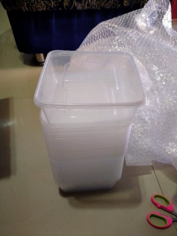 Kotak Makan Plastik / Thinwall / Food Container - Kotak 1000ml