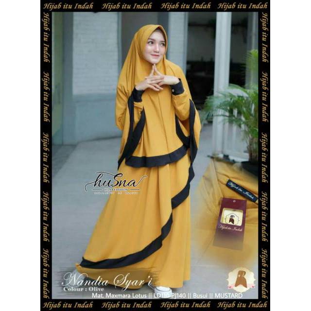Nandia Syari by Husna, Gamis Set Syari