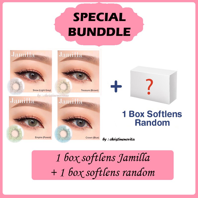 [PROMO BUNDLE] SOFTLENS X2 JAMILLA EXOTICON 14.5MM - NORMAL + 1 PASANG SOFTLENS RANDOM - NORMAL