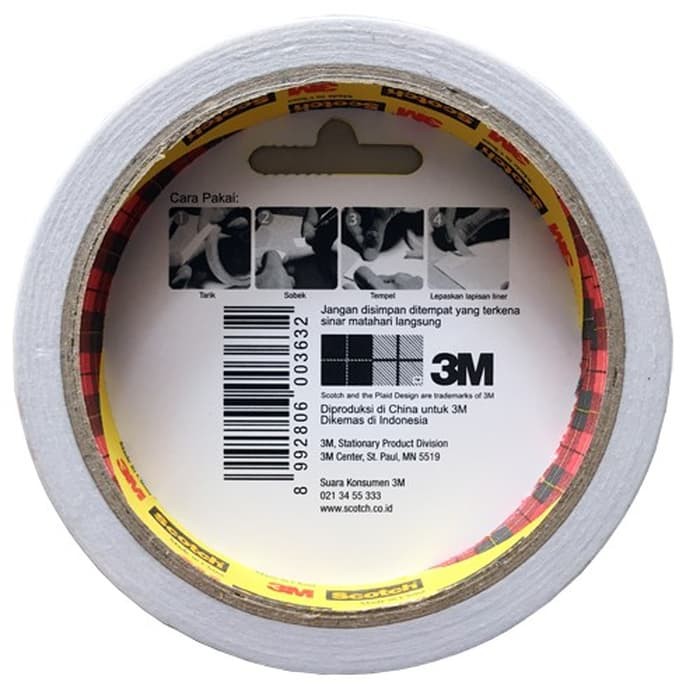 Double Tape 3M Solatip Lakban 12 mm x 100 Y 200 SCOTCH